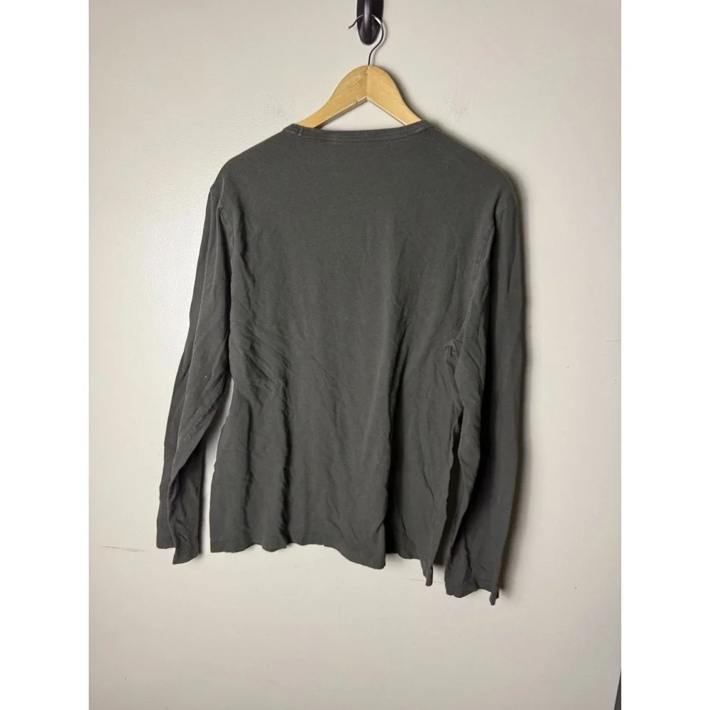 Banana Republic Soft Wash‎ Tee Mens L Green Long Sleeve Crew Neck Shirt